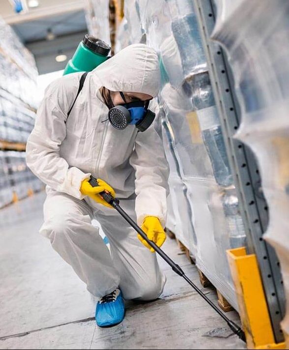 Cleaning industrial warehouse